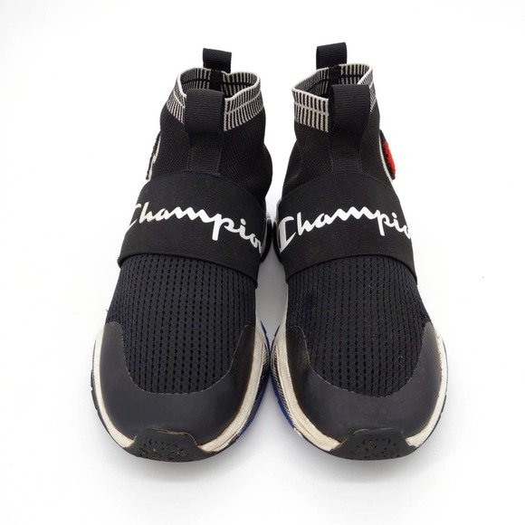 Champion Rally Pro Hi Top Sneakers Shoes Black CM100018Y Size 7Y Women's US 8.5 - Picture 4 of 10